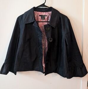 3 For $12 Clearance Willi Smith Women's Blazer Ruffle Sleeve